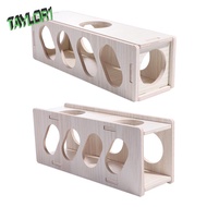 TAYLOR1 Hamster Wooden Tunnel, Natural Exploring Secret Peep Shed, Escape Toy Gym Exercise Funny Cli