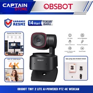 OBSBOT Tiny 2 LITE AI-Powered PTZ 4K Webcam