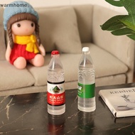WHE 5Pcs/set 1:12 Dollhouse Miniature Mineral Water Bottle Drinks Model Living Scene Decor Toy Doll House Accessories WHE
