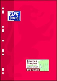 Oxford 100105669 Mobile Sheet 100 Sheets Perforated A4 210 x 297 Large Squared 80 g Green