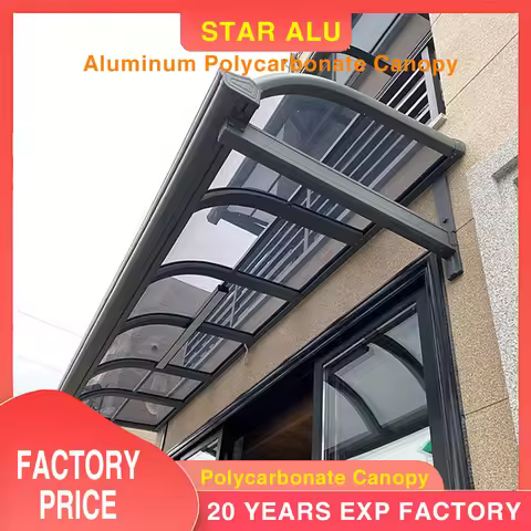 Cantilever Aluminum Carport with Durable Polycarbonate Roof –Custom Size Window Awnings: Polycarbona