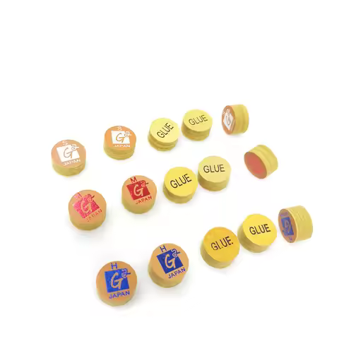 10pcs/lot 14mm G2 8layers pigskin billiards pool cue tip in S/M/H Professional leather cue tip whole