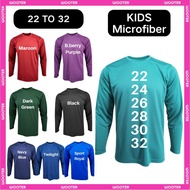 (Baju Budak) KIDS Microfiber Long Sleeve/Baju Sukan/Baju Lengan Panjang/Baju Sekolah