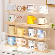 Mug Cabinet Mug Storage Rack Water Cup Holder Mug Glass Tea Cup Anti-dust Rack Transparent Multifunc