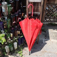 Payung Pengantin Perkahwinan Perayaan Sejagat Moden yang Mudah Payung Merah Besar Pemegang Panjang P