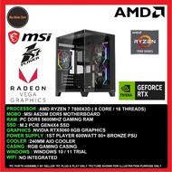 Gaming PC Desktop AMD Ryzen 7 7800X3D/32GB/16GB/1TB SSD/512GB SSD/RTX5060 8GB/600W