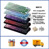 WEIKAV WK75 Wireless Mechanical Keyboard 75% Hot swappable RGB GASKET Custom Gaming Keyboard With Kn