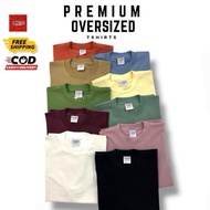 Tshirt oversized premium High Collar Vintage 290-300 gsm  100% Cotton Kain Sejuk Plain tshirt lelaki