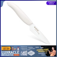 [sg stock] Kyocera Advanced Ceramic Revolution Series 3-inch Paring Knife, White Handle, White Blade