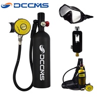DCCMS Scuba Diving Cylinder 1L Oxygen Tank Set Respirator Air Tank With Hand Pump Diving Mask for Sn