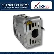 MESIN Chrome Exhaust Silencer Muffler Silencer Engine Drive Gx160 Gx200 Xtrada
