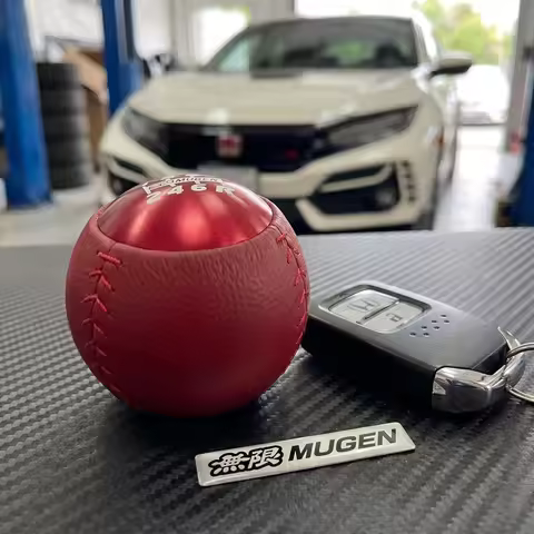 Personalized auto parts JDM Mugen Leather Aluminum Gear Shift Knob for HONDA CRZ Type R Civic FA5 FG