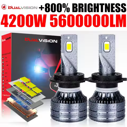 4200W 5600000LM 2X H4 LED Headlights Canbus K5C H7 H1 H8 H9 H11 9005 9006 HB3 HB4 9012 HIR2 Turbo Fa