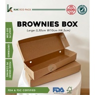 Brownie Box / Pastry Kraft Box / Cake Box / Bread Packaging / Kueh (L)