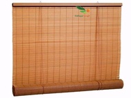 Kerai Bambu Tirai Bambu Full Kulit Bambu Wide Kerai 2 x 2 Meter Plitur Jati