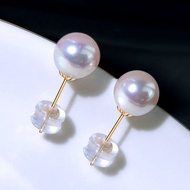 Free Shipping Earrings 潮时光 海水珍珠耳钉AKOYA海水珍珠日本珠耳饰品18k金气质女耳环 Subang Anting-anting