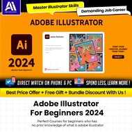 Video Course - Adobe Illustrator For Beginners 2024 | Learn Adobe Illustrator Course