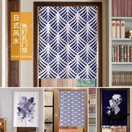 Japanese-style Door Curtain Fabric Partition Curtain Bedroom Kitchen Bathroom Restaurant Curtain Half Curtain Kitchen Partition Half Curtain