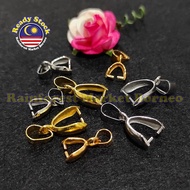 JA2059 Brass Pinch Bail Pendant Holder 🇲🇾 Pendant Clasp Connector Ready Stock DIY Necklace Beading C