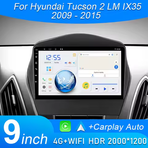 Android 15 WIFI 4G Carplay DSP Car Radio For Hyundai Tucson 2 LM IX35 2009 2010 2011 2012 2013 2014 