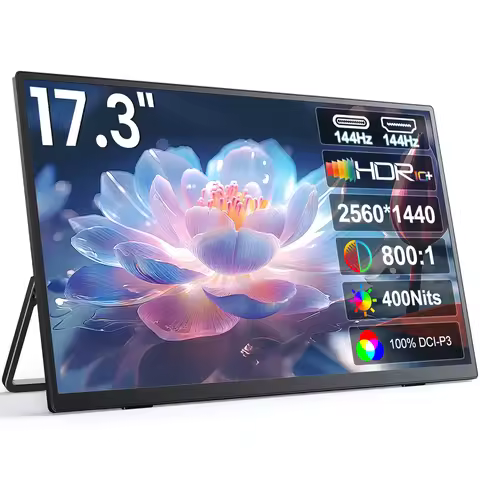 UPERFECT 2K 144Hz Portable Gaming Monitor 17.3 Inch 400Nits QLED Second External laptop Screen PC Di