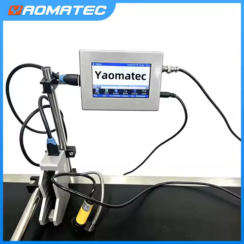 Yaomatec 12.7mm Online TIJ Inkjet Coding Machine Automatic Ink Jet Printer For Logo Expiry Batch Cod