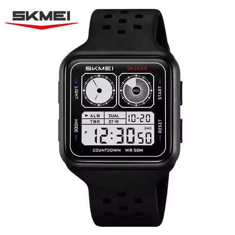 SKMEI 2688 Fashion Square Case Waterproof Multi Functional Sports Outdoor Students Men's Countdown E