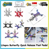 Litepro Quick Release Pedal Ultralight Folding Bike Aluminum Alloy Sealed Bearing QR Pedals For Brompton Bicycle Parts