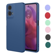 Solid Color Phone Case For Motorola Moto G04s Moto E14 G54 Power G64 Soft TPU Shockproof Liquid Sili