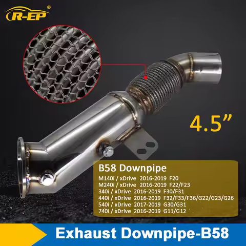 Downpipe Fits for BMW B58 Motor M140i M240i 340i 440i 540i 740i X3 X5 F20 F23 F30 F33 G30 G11 4.5inc