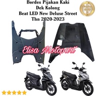Paketan Bordes Atas Bawah Dek Pijakan Kaki Dek Kolong Beat 2020 K1A / injekan Kaki Beat LED New Delu
