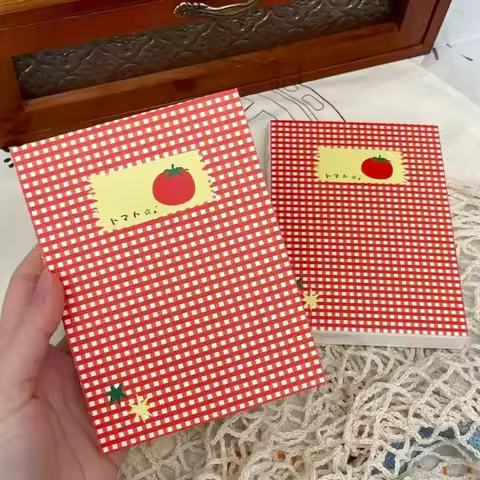 New Tomato Pattern Notebook，78 Thickened Blank Notebook，Suitable for Writing、Painting、Sketch、Note-ta