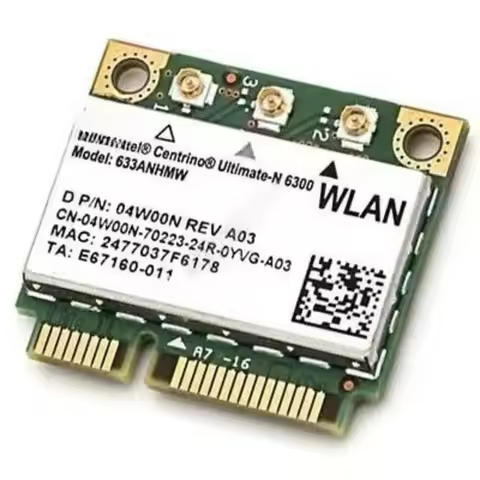 Wireless Adapter Card for Dual band 450Mbps Wifi Hotspot Wlan for Intel 6300 633ANHMW -N 802.11a/g/n