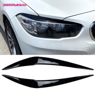【ISHOWMAL HOT】2Pcs Headlight Cover Eyelid Gloss Black Eyebrow for For For For BMW F20 LCI 2015-2019