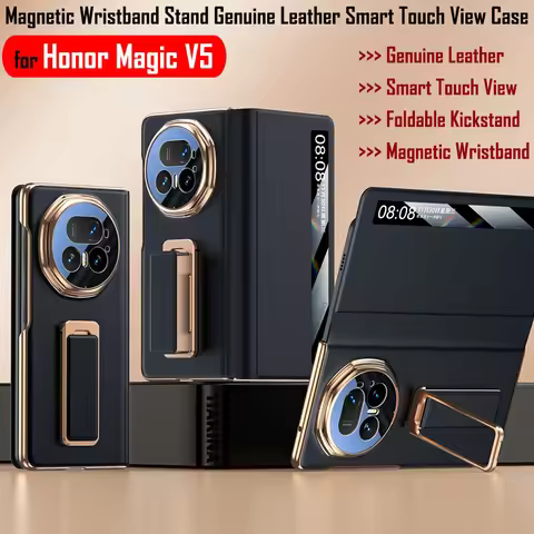 Magnetic Wristband Kickstand Funda for Honor Magic V5 Case for Honor Magic V5 Smart Touch View Genui