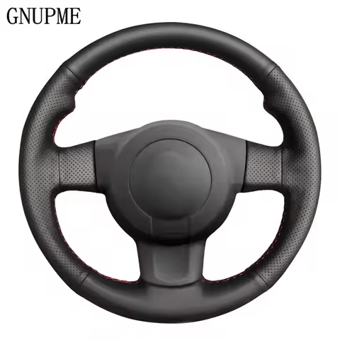 DIY Black Artificial Leather Car Steering Wheel Cover for Seat Leon (1P) FR 2007 Leon (1P) Cupra 200