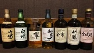 全港收威士忌;山崎1923山崎12年山崎18年山崎25年白州1973白州12年白州18年白州25年白州1923