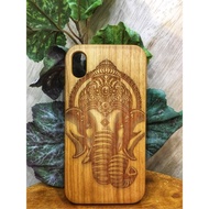 Iphone Wooden Ganesha Elephant Design Case IP6S IP6S+ IP7/8 IP7+/8+ IPX/XS IPXR IPXSMAX