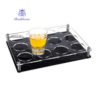 1Set 12 Holes Rectangle Acrylic Wine Glasses Display Stands Whiskey Spirits Wine Glass Rack with 201