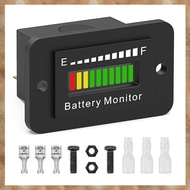 12V 24V 36V 48V 60V 72V LED Battery Monitor Gauge Lithium Ion Battery Tester Black