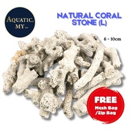 Aquarium Natural Coral Stone (Large Size) Filter Media/Batu Karang