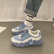 Elevator Chunky Platform Sneakers - Women's Leather Wedge Shoes