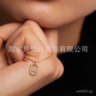 Chic Versatile Light Luxury Snowflake Pure Silver Niche French Bulldog AG Crown Necklace Fashionable