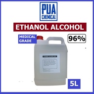 Etanol Alcohol 96% (Medical Grade) - 5Litre (5000ml) / Ethyl Alcohol / Denatured Alcohol / Etanol / 