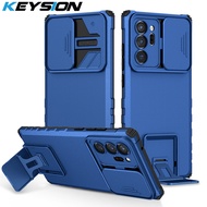 KEYSION Shockproof Case for Samsung Note 20 Ultra 5G Push Pull Camera Protection Live Stand Phone Back Cover for Galaxy S20 FE