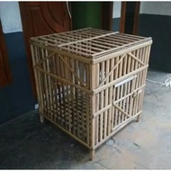 Kandang Ayam Bambu Portable Rakit Bambu Kandang Ayam Besar Bisa Dilipat Bongkar Pasang Ukuran 70x70