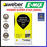 WEBER 20KG Belcem Weber Superstar Tile Adhesive / Cement Gum Superstar