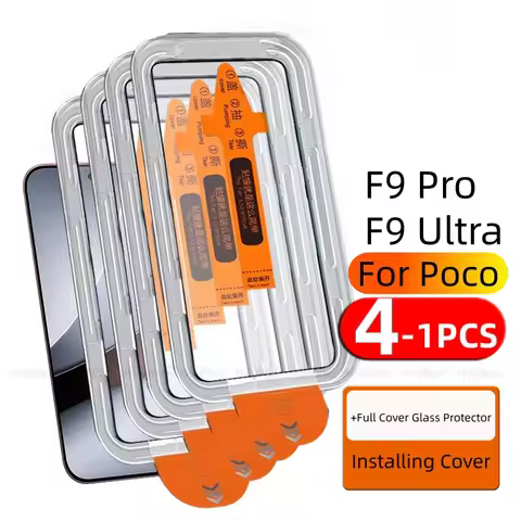 4/3/2/1pcs For Poco F9 Pro Glass Xiaomi Poco F9 Ultra Pro Tempered Glass 9H HD Full Cover Dust Free 