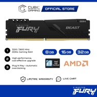 KINGSTON FURY BEAST / FURY BEAST RGB DDR4 3200MHZ / 3600MHZ DESKTOP GAMING PC MEMORY RAM - 8GB 16GB 