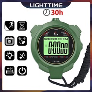 30h Stopwatch Timer Outdoor Sport Running Training Chronograph Timer 0.01s Accuracy Countdown Lumino